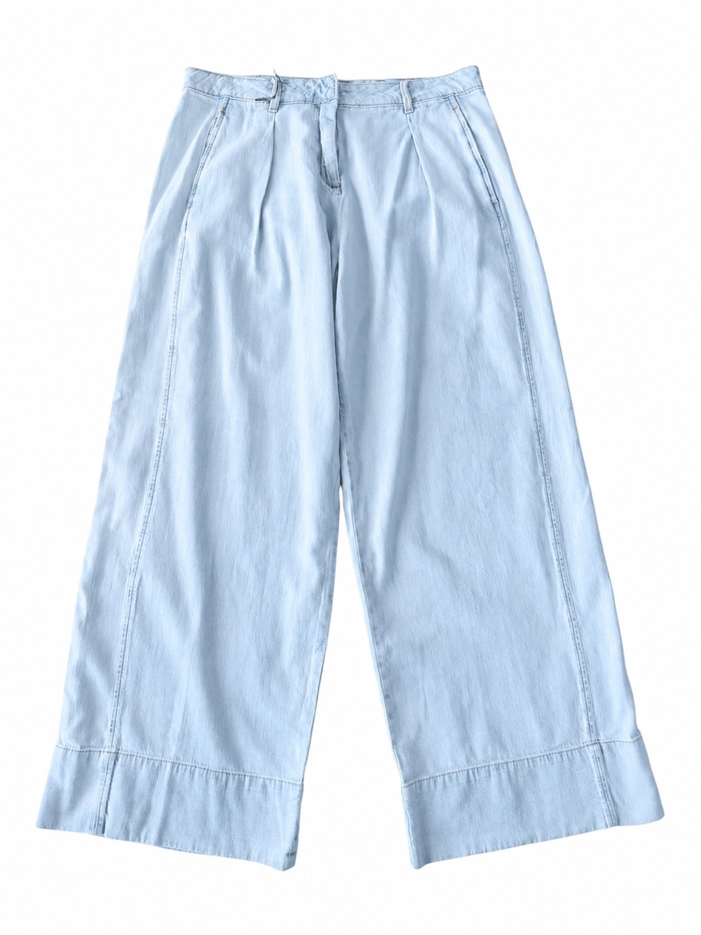 ✅NWT Zara Light Blue Wide-Leg Jeans 100% cotton size 8 EUR 40